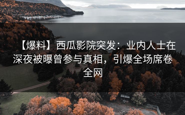 【爆料】西瓜影院突发：业内人士在深夜被曝曾参与真相，引爆全场席卷全网
